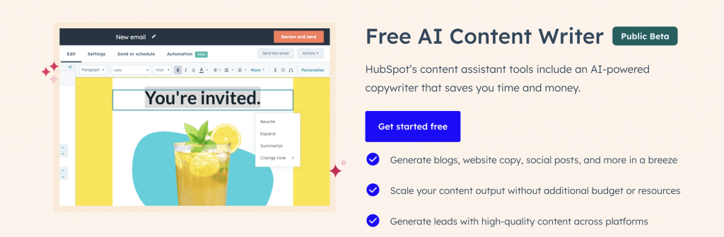 Hubspot AI Content Writer 